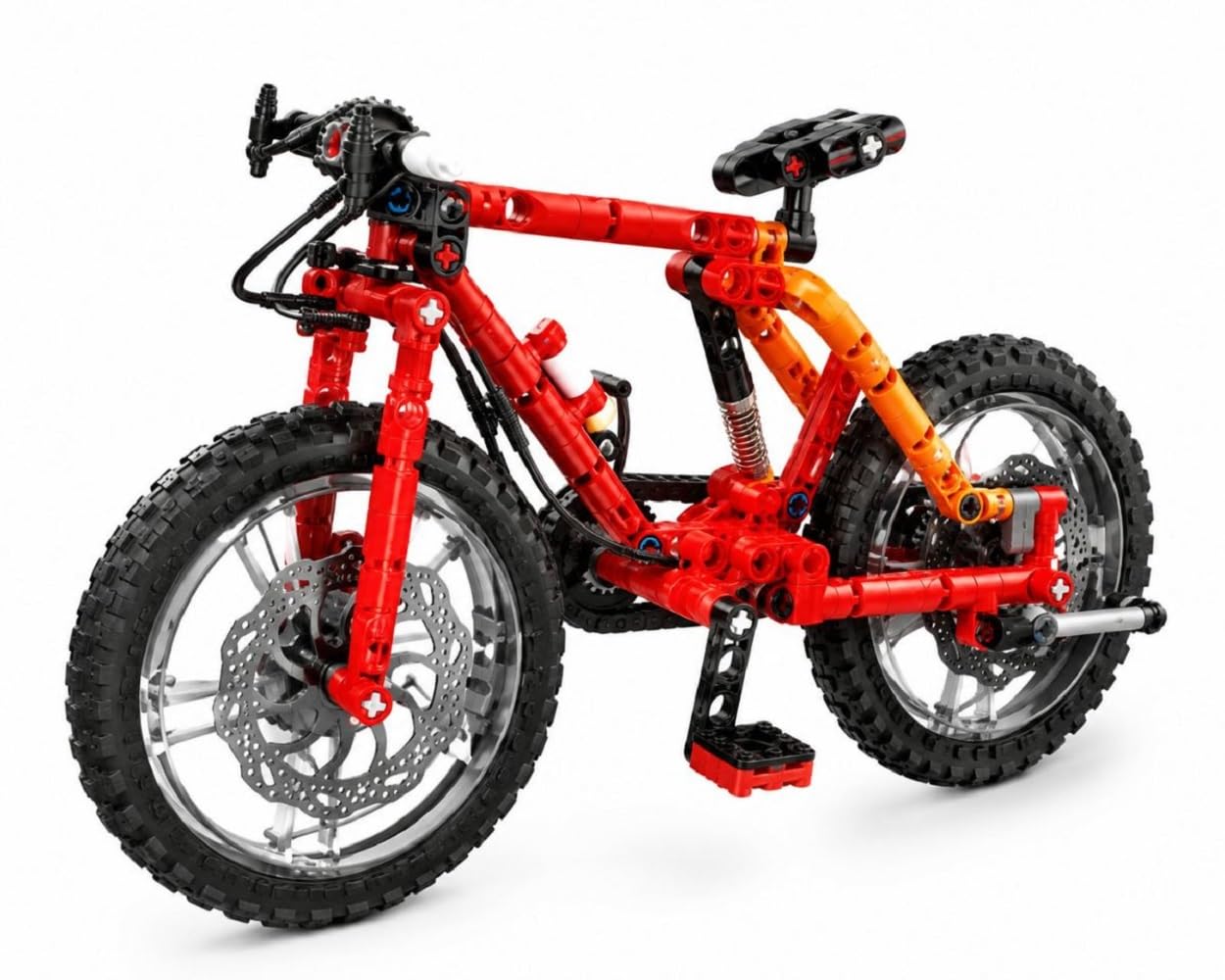 Mountain Bike Building Blocks Set – 22cm DIY Bicycle Model Kit with Suspension & Disc Brakes (STEM, Ages 8+)